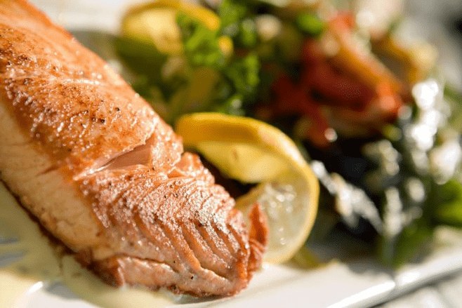 peixe em uma dieta de proteína